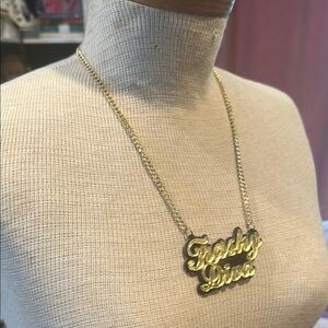 Trashy Diva Acrylic Statement Necklace 2000s Style Y2K